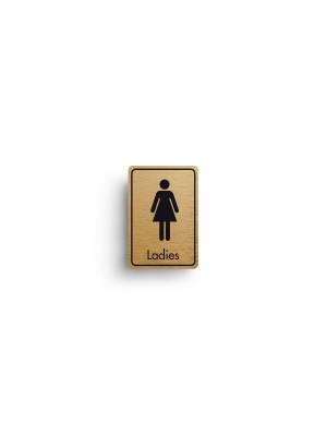 Ladies Symbol with Text Toilet Door Sign