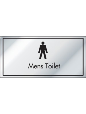 Mens Toilet Information Door Sign - ID006