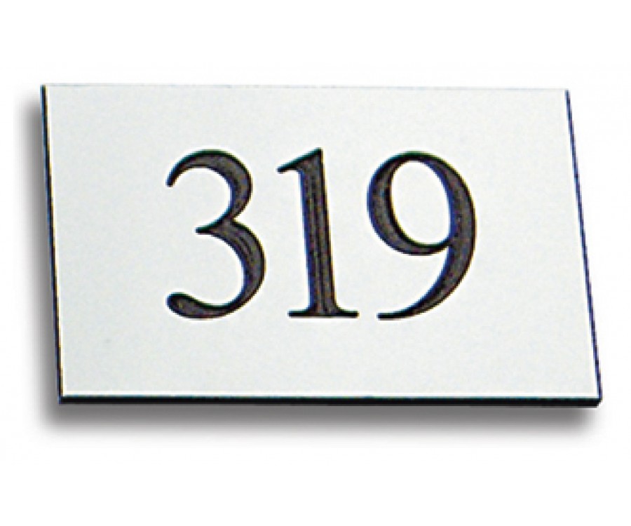 Engraved Rectangle Number Plaque Multiple Colours Room